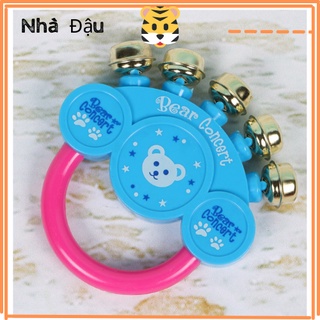 Xúc xắc lục lạc tay cầm có chuông cho bé