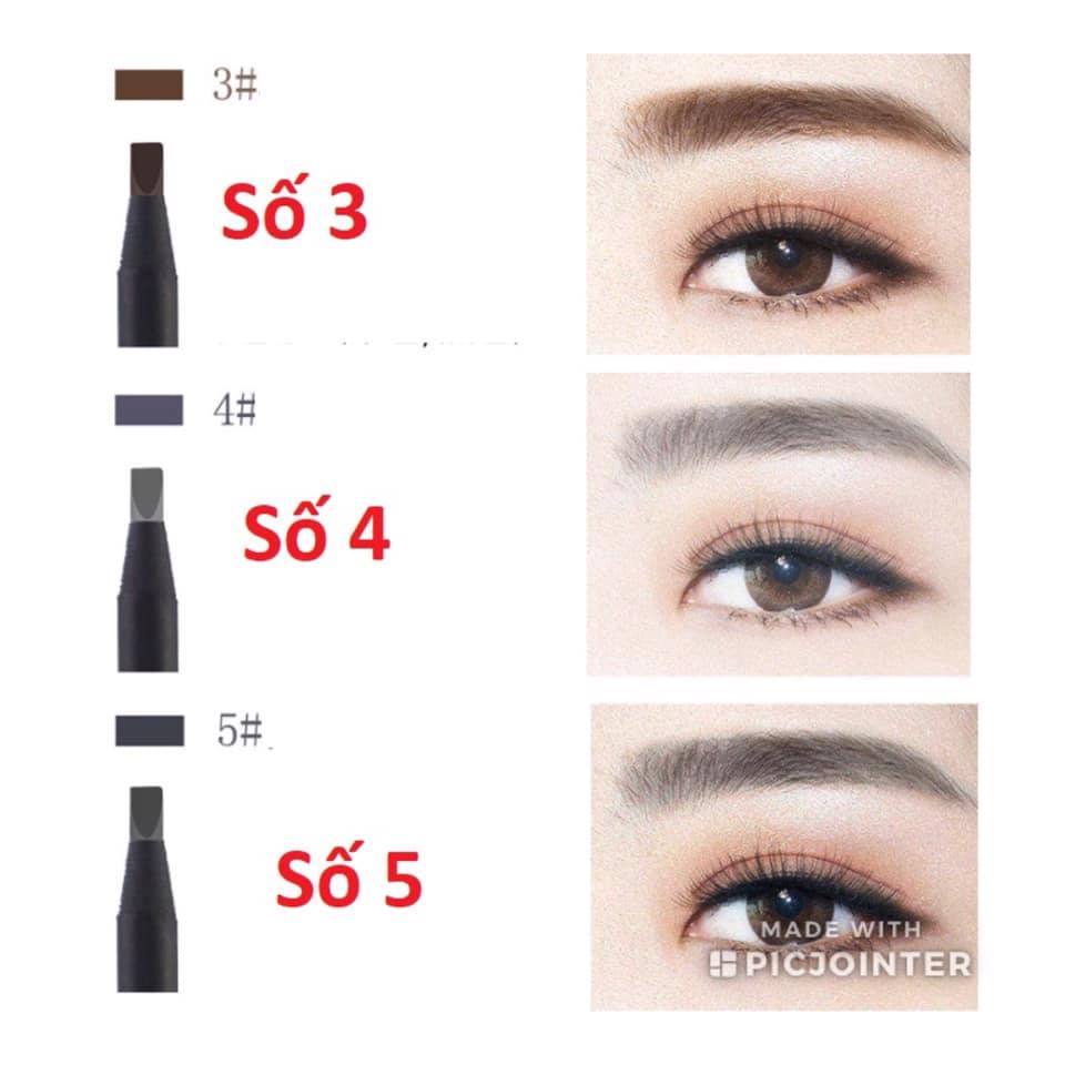 Chì kẻ mày Haozhuang sắc nét dễ kẻ, chì xé kẻ mày phẩy sợi chuyên dùng cho makeup