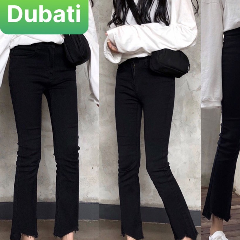 QUẦN JEAN NỮ LƯNG SIÊU CAO ÔM DÁNG CO GIÃN ỐNG LOE KIỂU MỚI SIÊU HOT - DB 101- DUBATI FASHION