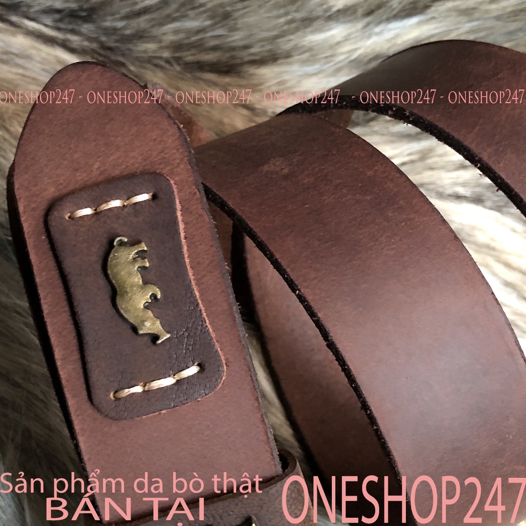 Ví da bò và thắt lưng 100% da bò thật, Dây nịt nam nguyên sợi chắc chắn bền đẹp