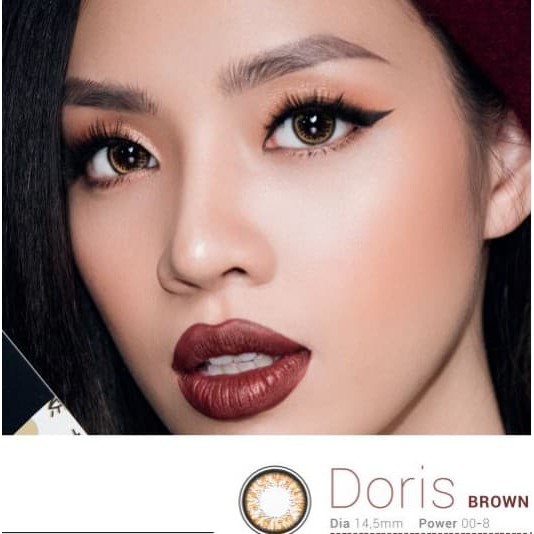 Kính áp tròng cận Doris Brown VIVIMOON nâu 14.5mm