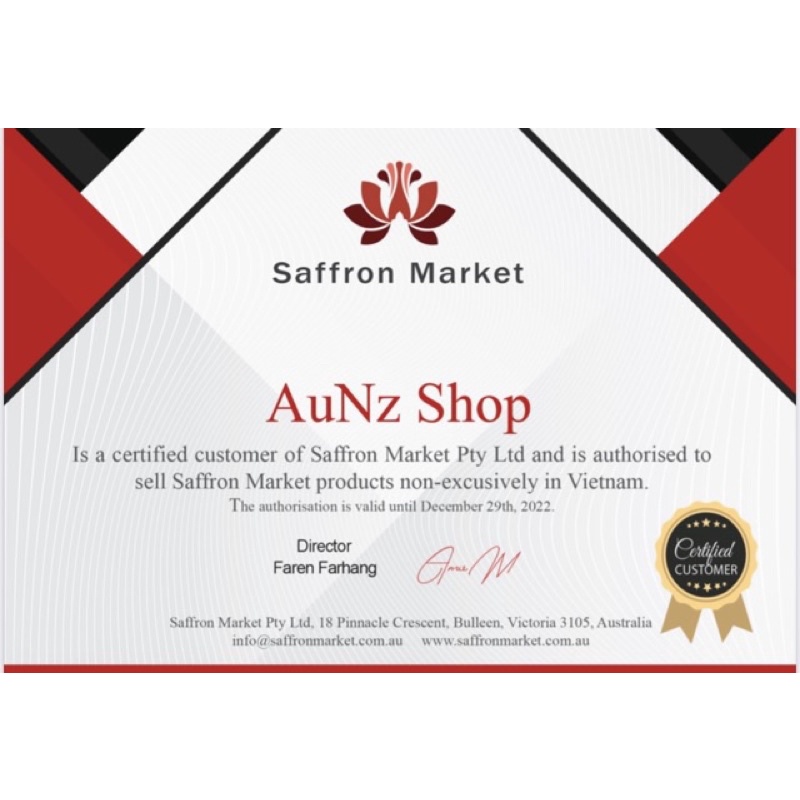 Nhuỵ hoa nghệ Tây Saffron Market 2gr mua từ Úc