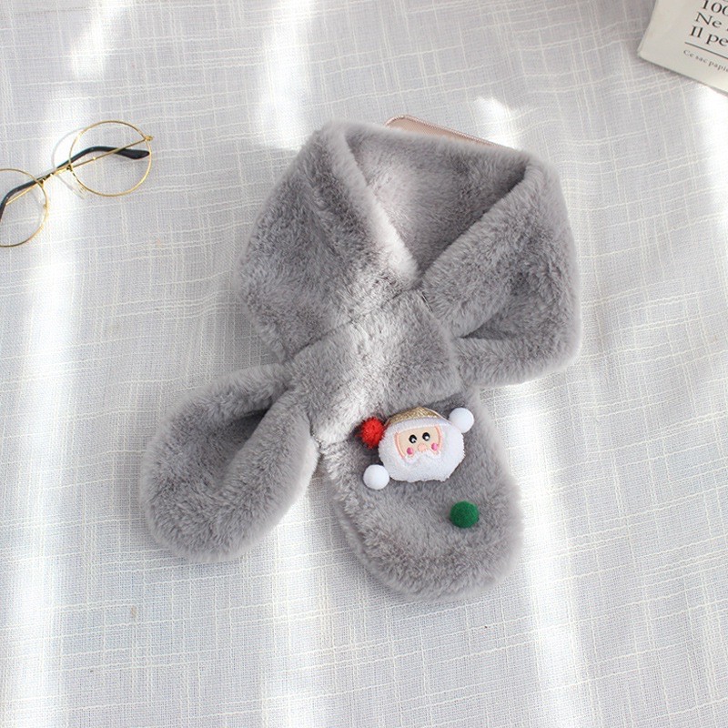 Khăn quàng cổ lông dành cho bé mùa đông noel mã T08