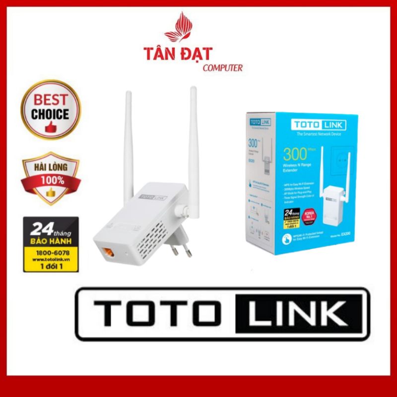 Kích sóng wifi Totolink EX200 - Hàng Chính Hãng - Mới - Full box nguyên siu