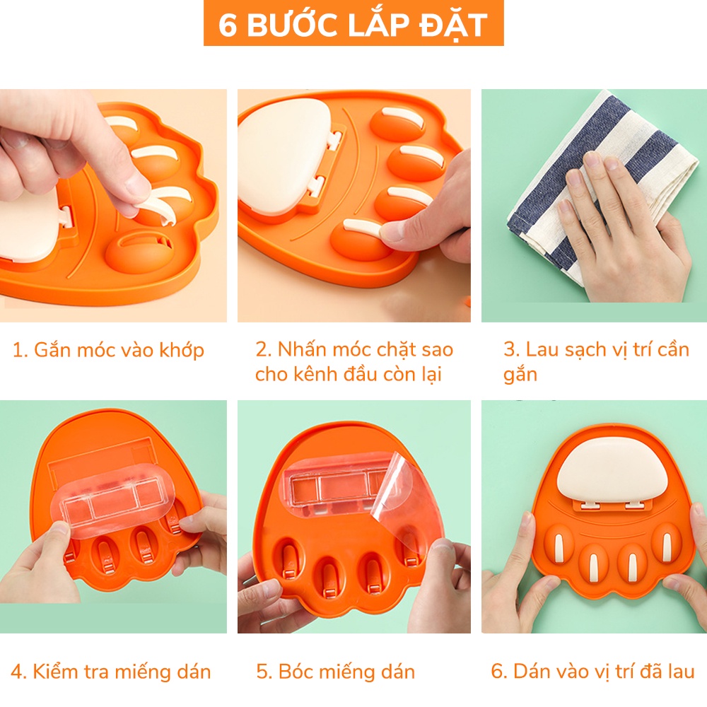 Khay đỡ gác vung nồi, muôi, thìa có móc đa năng chất liệu nhựa cao cấp - VS277