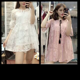 Đầm ren Babydoll 2 lớp rời