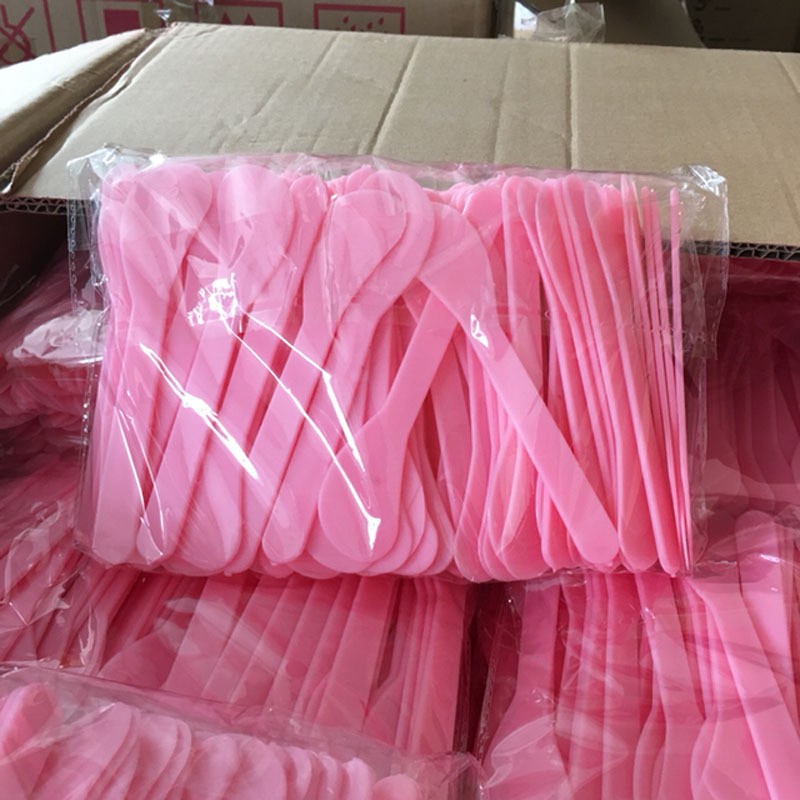 Combo 100 que thìa nhựa trộn quét mask mặt nạ bột dùng trong spa