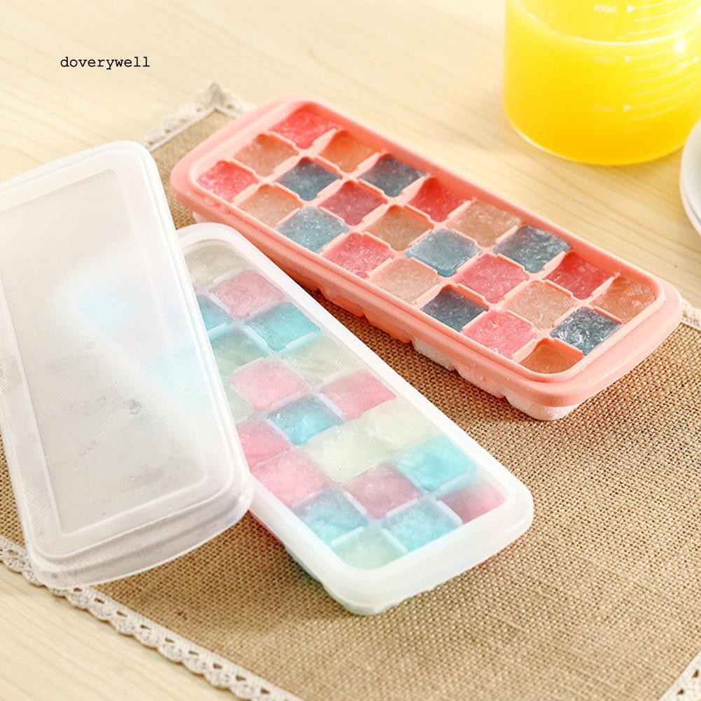 Khay làm đá bằng silicone 24 ngăn có nắp