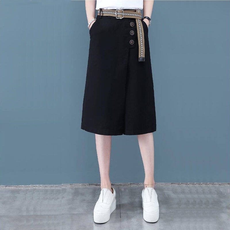 Quần Short Giả Váy Lưng Thun Ống Rộng 5 Tấc Cỡ Lớn Thời Trang Mùa Hè Hàng Mới Cho Nữ 2022