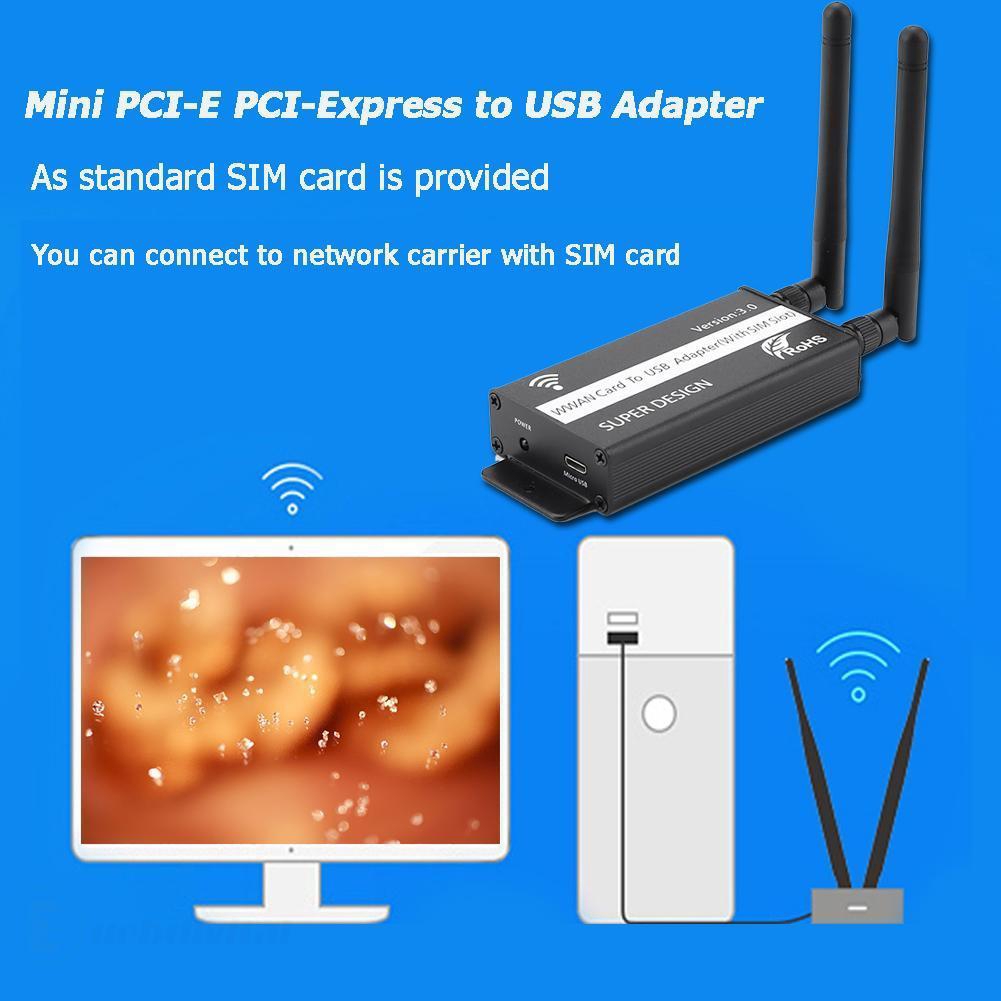 Bộ Chuyển Đổi Pci-E Pci-Express Sang Usb Với Khe Thẻ Sim Cho Mô Đun Wwan / Lte Module | BigBuy360 - bigbuy360.vn