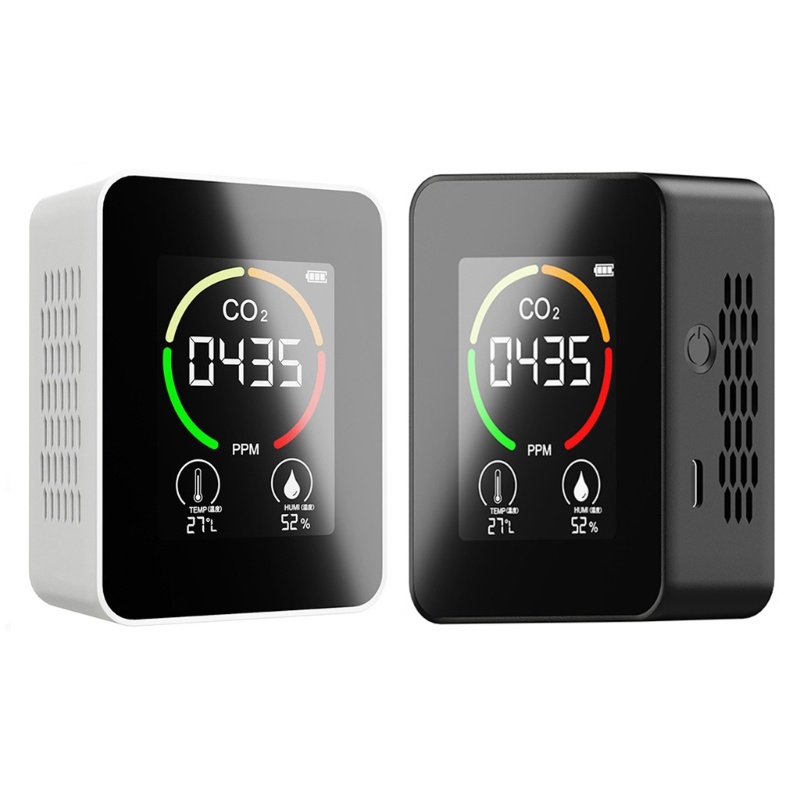 Máy Đo Độ Ẩm Không Khí CO-2 3 Trong 1 Có Chuông Báo Nhiệt Độ 400 5000 Gpm 1200Mah