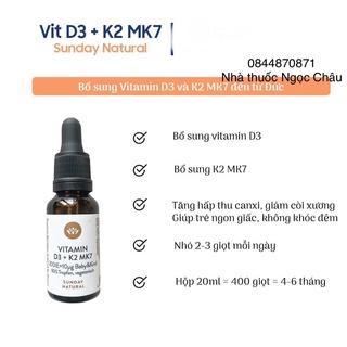 ✅ Chuẩn auth ✅ Vitamin D3+K2 MK7 Đức cho bé 🧒👶🏻