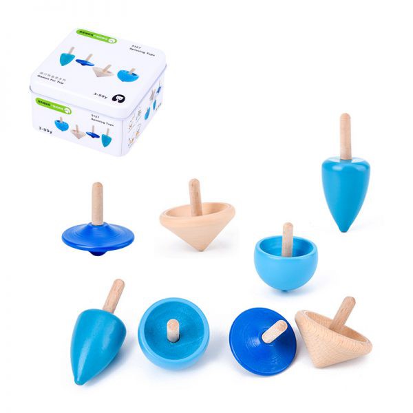 ĐỒ CHƠI GIÁO DỤC CON QUAY GỖ – Spinning Tops