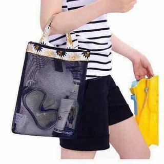 Combo 10 túi lưới đi biển ( giao màu ngẫu nhiên )