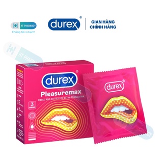Bao cao su Durex Pleasuremax 3 bao [ CHÍNH HÃNG]