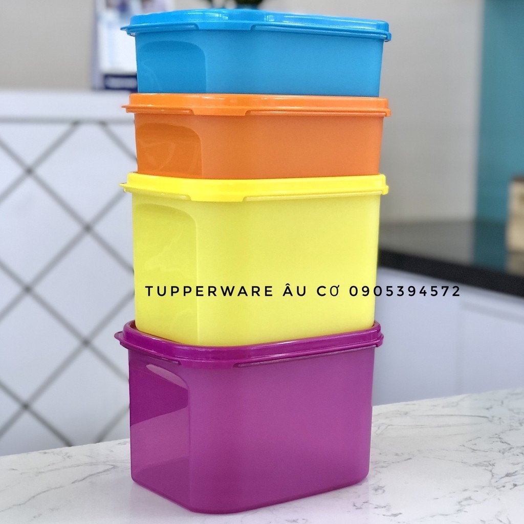 Tupperware hộp bảo quản thực phẩm Colorful rectangular 250ml 850ml 1,9L