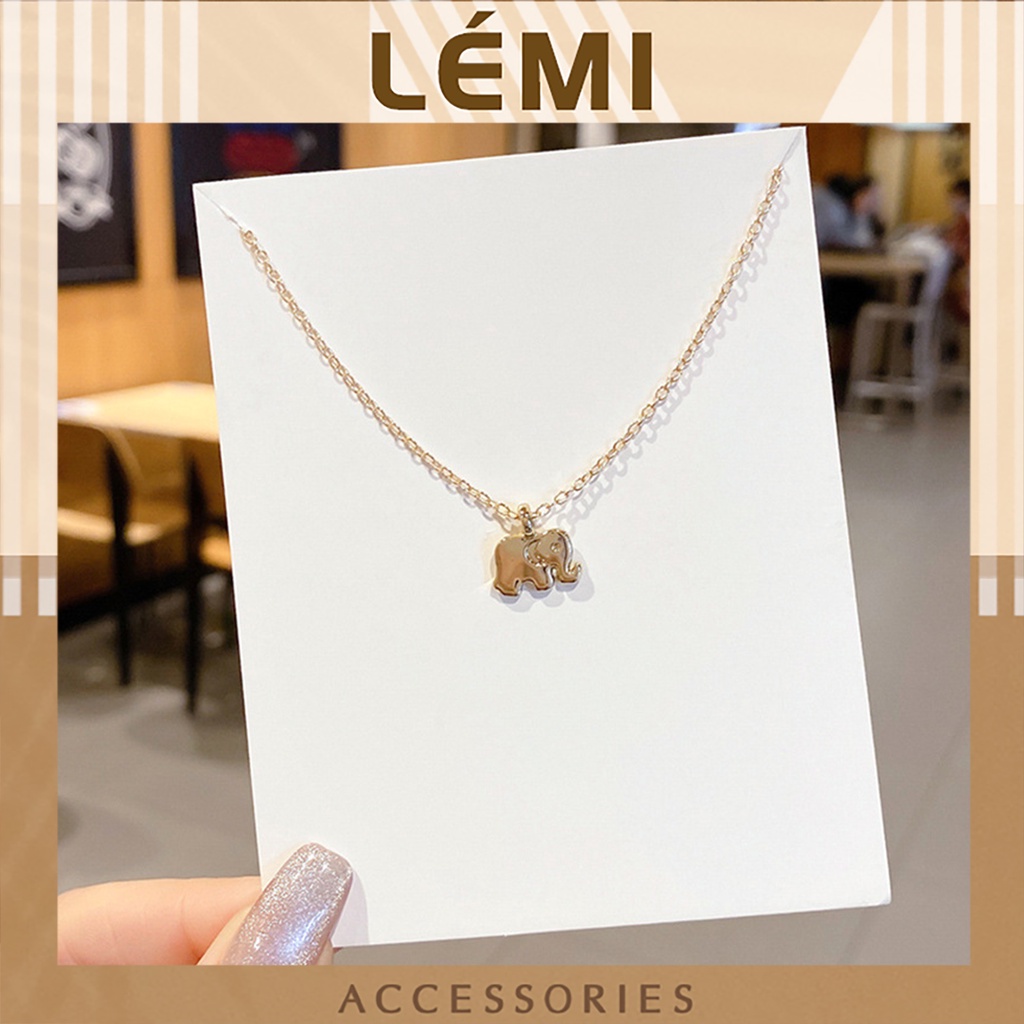 Dây chuyền nữ con voi Vòng cổ tạo hình con voi dễ thương thời trang Hàn Quốc Lémi accessories