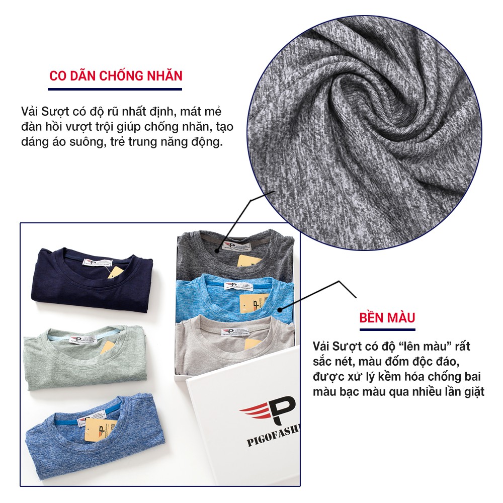 Áo thun nam thể thao thoáng mát Pigo fashion Zgm02
