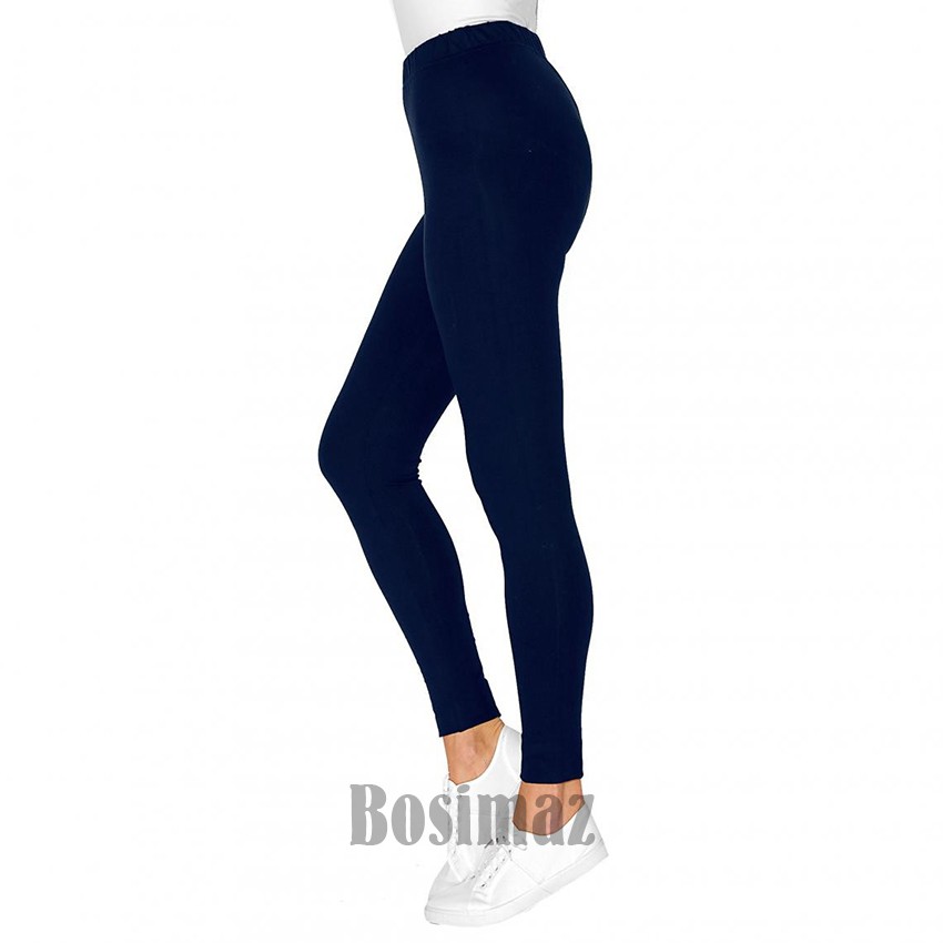 Quần Legging Nữ Bosimaz MS013 dài không túi màu xanh navy cao cấp, thun co giãn 4 chiều, vải đẹp dày, thoáng mát. | WebRaoVat - webraovat.net.vn