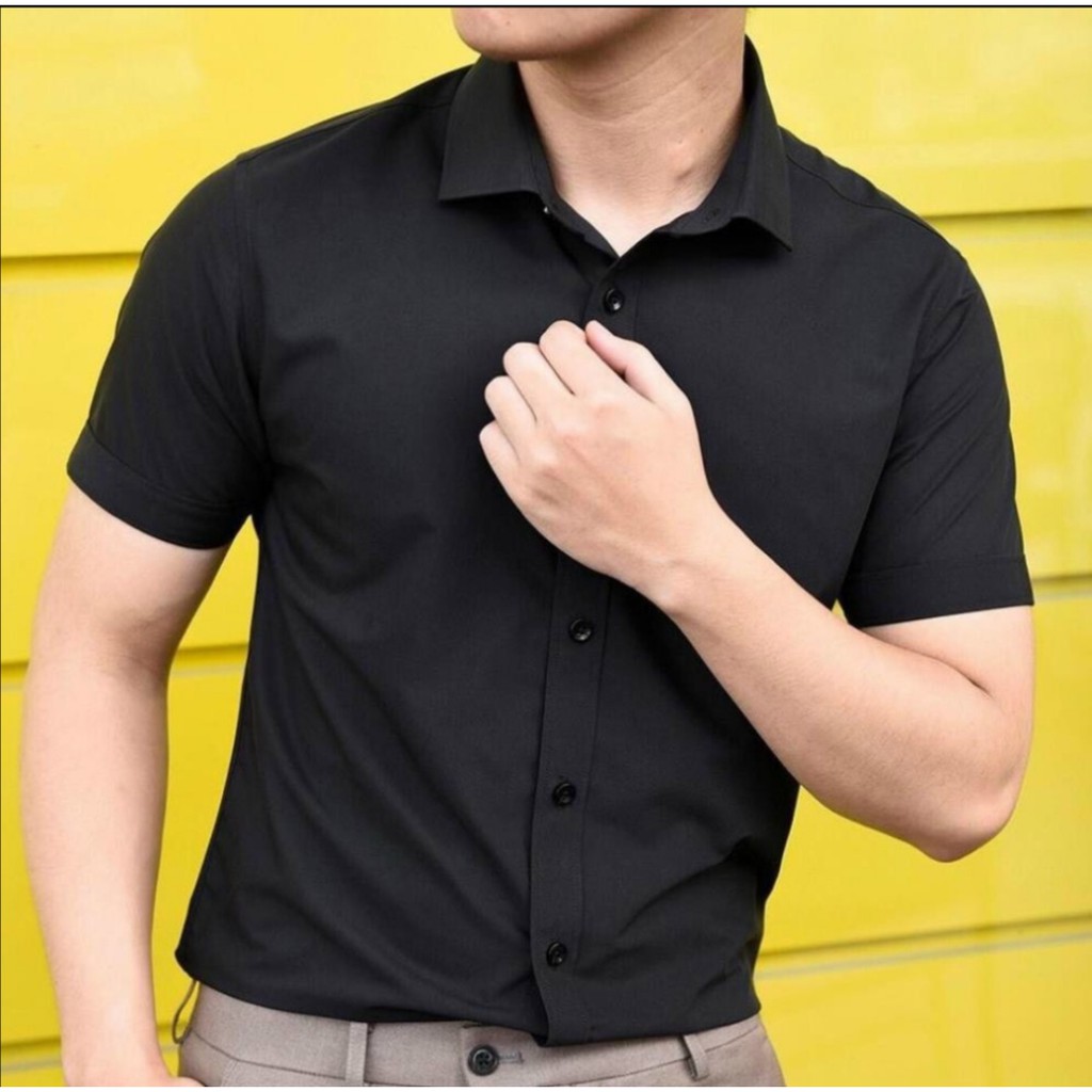 [Siêu Rẻ]Áo Sơ Mi Nam Body Ôm Tay Ngắn,Sơ Mi Trơn Nam Form Hàn Quốc,Vải Lụa Mềm Mại Thoáng mát,Thấm Hút Mồ Hôi,Nhiều Mau | BigBuy360 - bigbuy360.vn