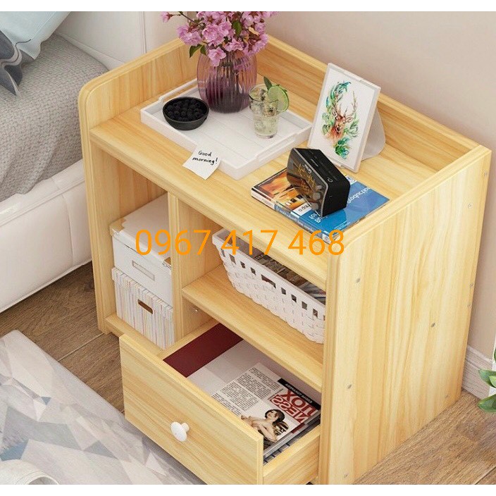 Táp đầu giường mini,tủ để đồ decor phòng ngủ, kệ táp đầu giường gỗ,tủ kệ để đầu giường MDF, kệ để đồ mini đă năng, kệ gỗ