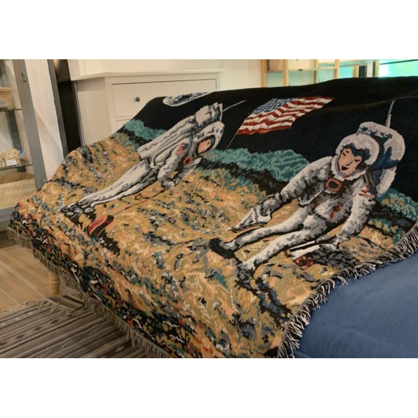 Thảm chăn trải sopha treo tường decor nhà cửa vintage retro