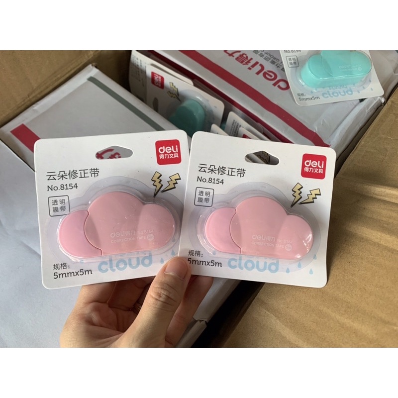 Bút xoá kéo xoá băng hình đám mây deli 8154
