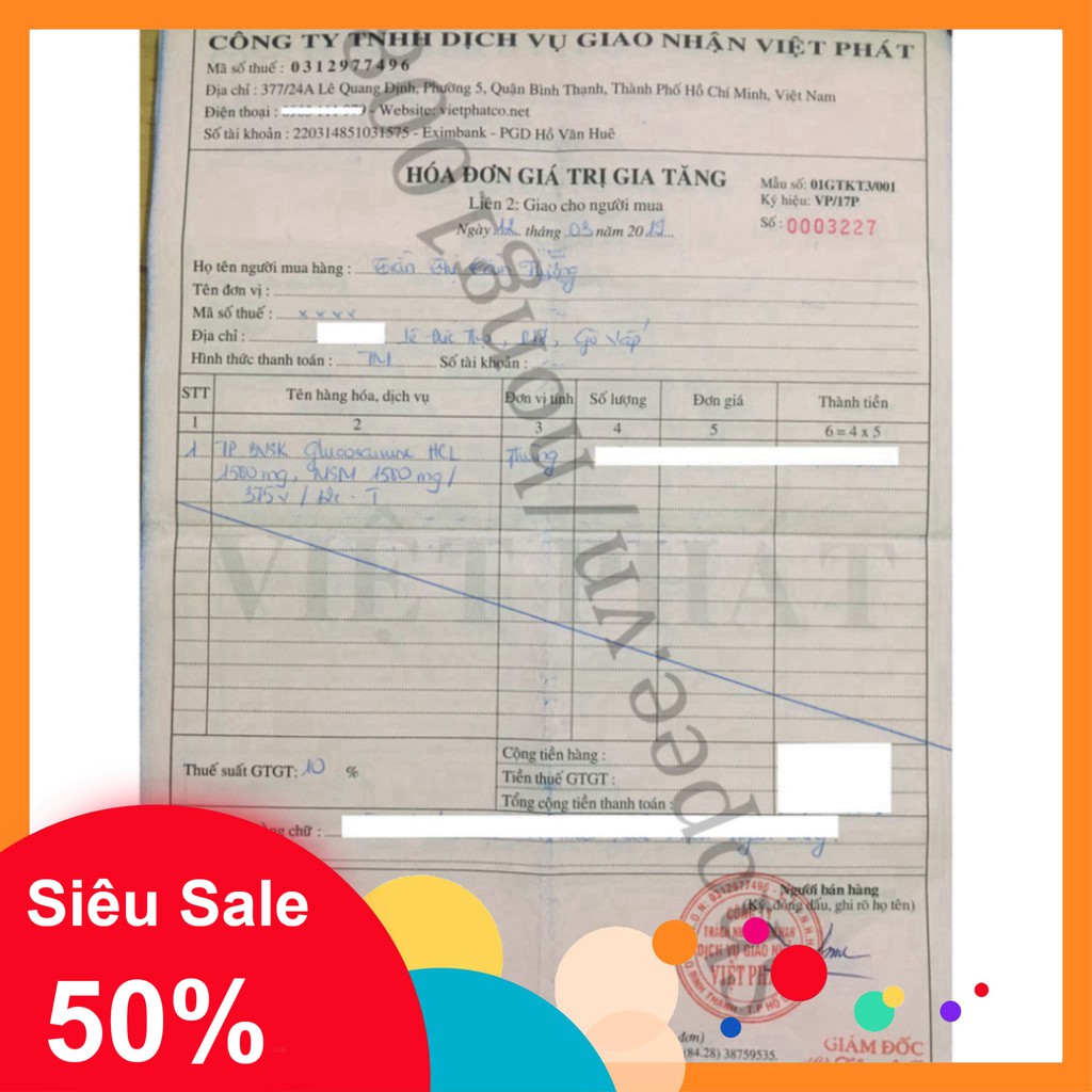 SALE KHÔ MÁU Viên uống Kirkland Signature Glucosamine HCL 1500mg With MSM 1500mg 375 viên - Glucosamin SALE KHÔ MÁU