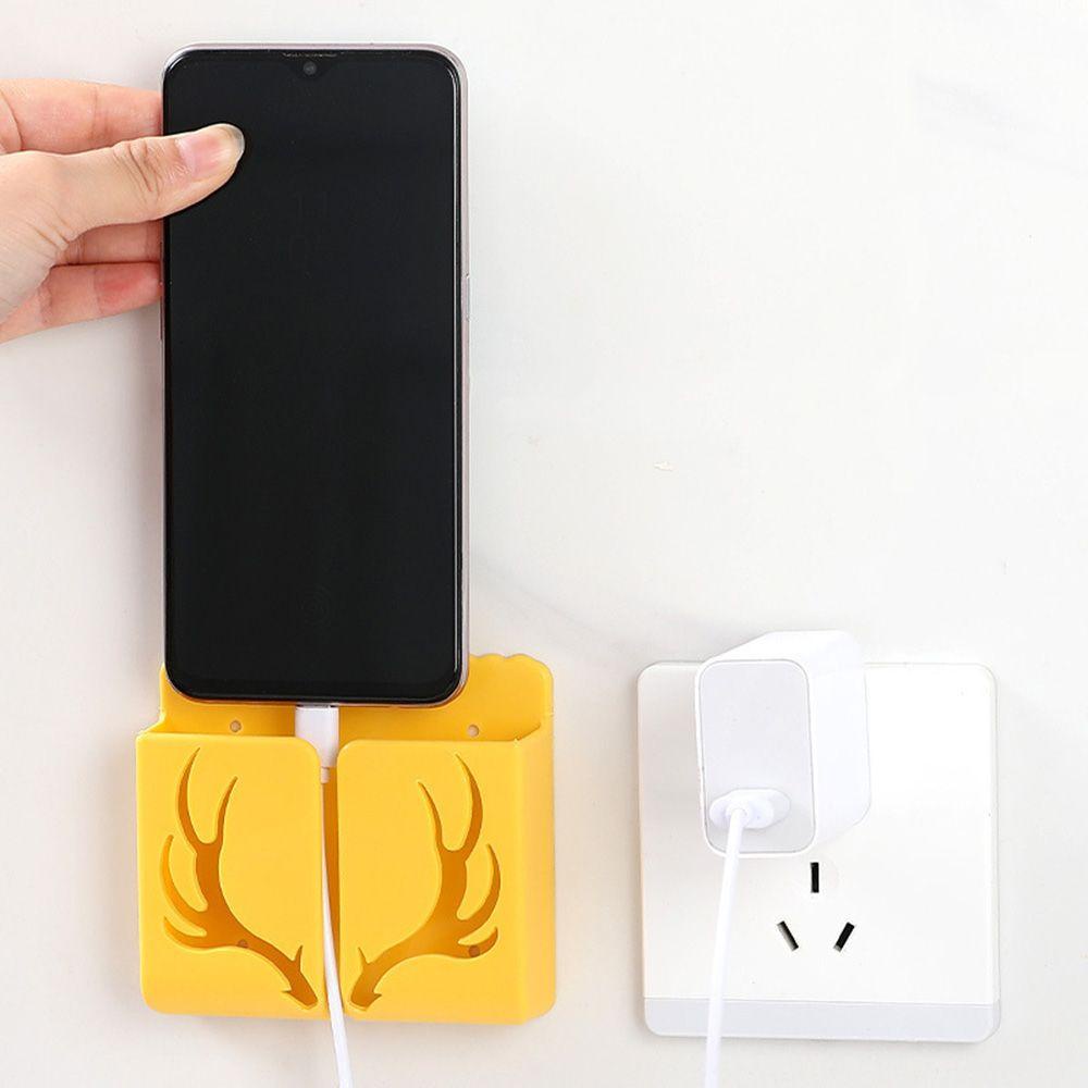 Giá Đỡ Cố Định Phích Cắm Điện Thoại Gắn Tường Thiết Kế Kiểu Sừng Hươu Độc Đáo