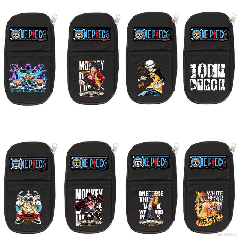 1 Túi Đựng Bút Chì Sức Chứa Lớn Chống Nước Có Khóa Kéo In Hình Anime One Piece Luffy Chopper Cho Học Sinh YB2