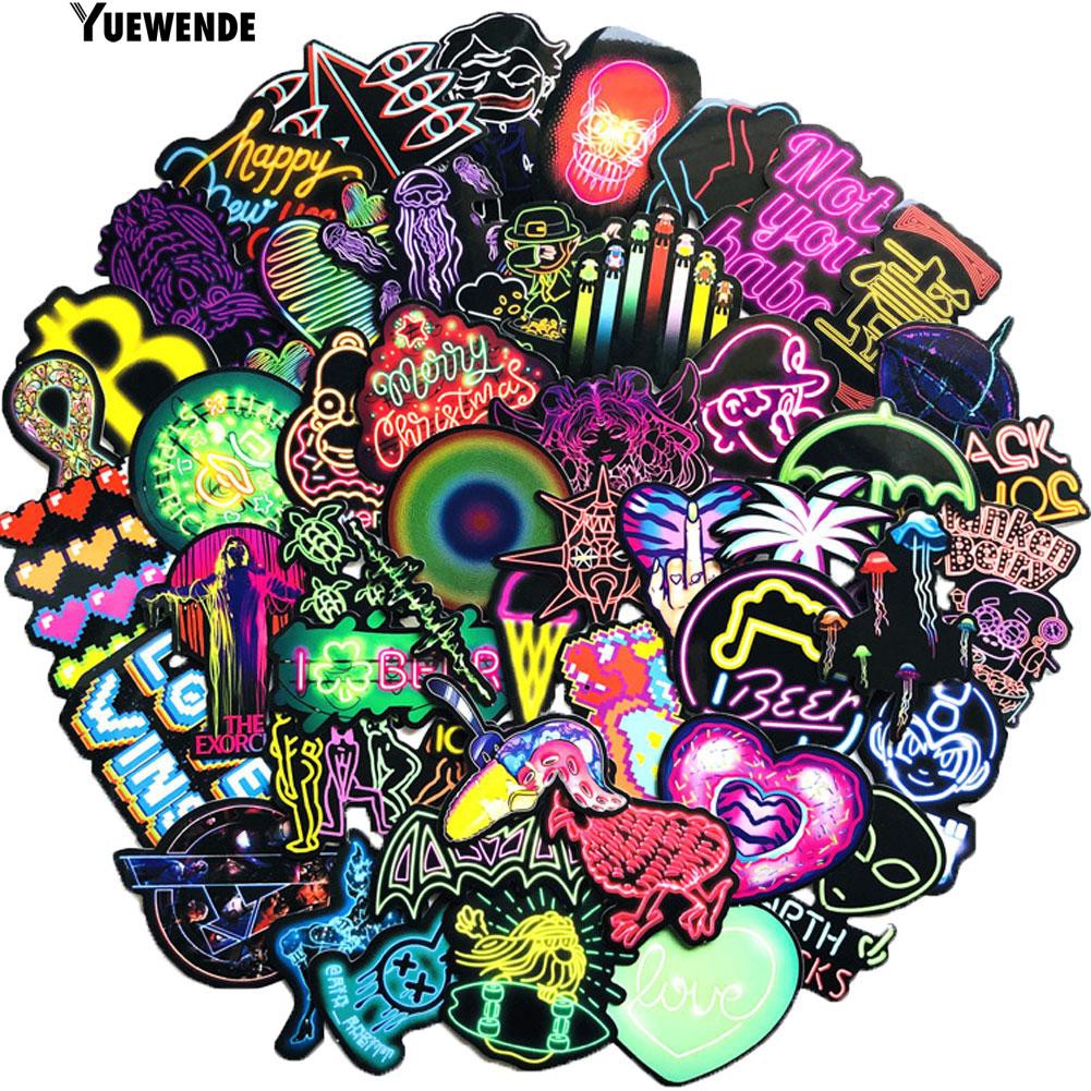 Bộ 60 sticker dán trang trí vali hình ván trượt