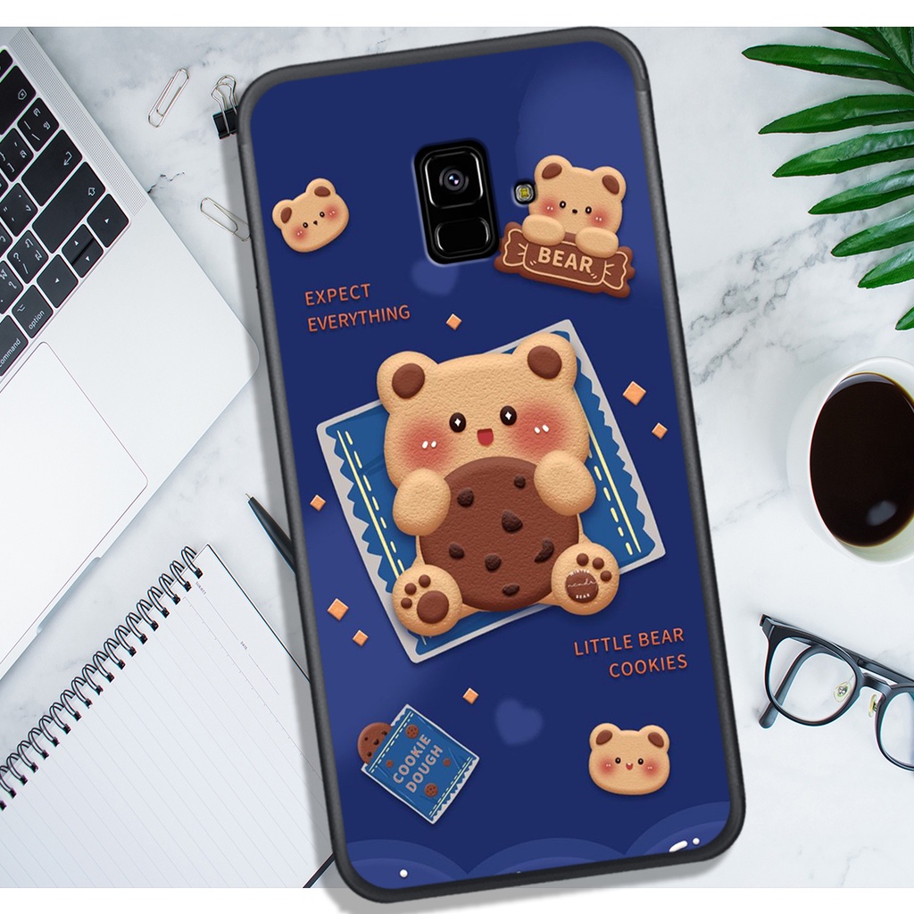 ỐP LƯNG SAMSUNG A5 2018 - A8 2018 - A6 2016 - J6 2018, IN HÌNH GẤU NÂU CHOCOLATE ĐÁNG YÊU.