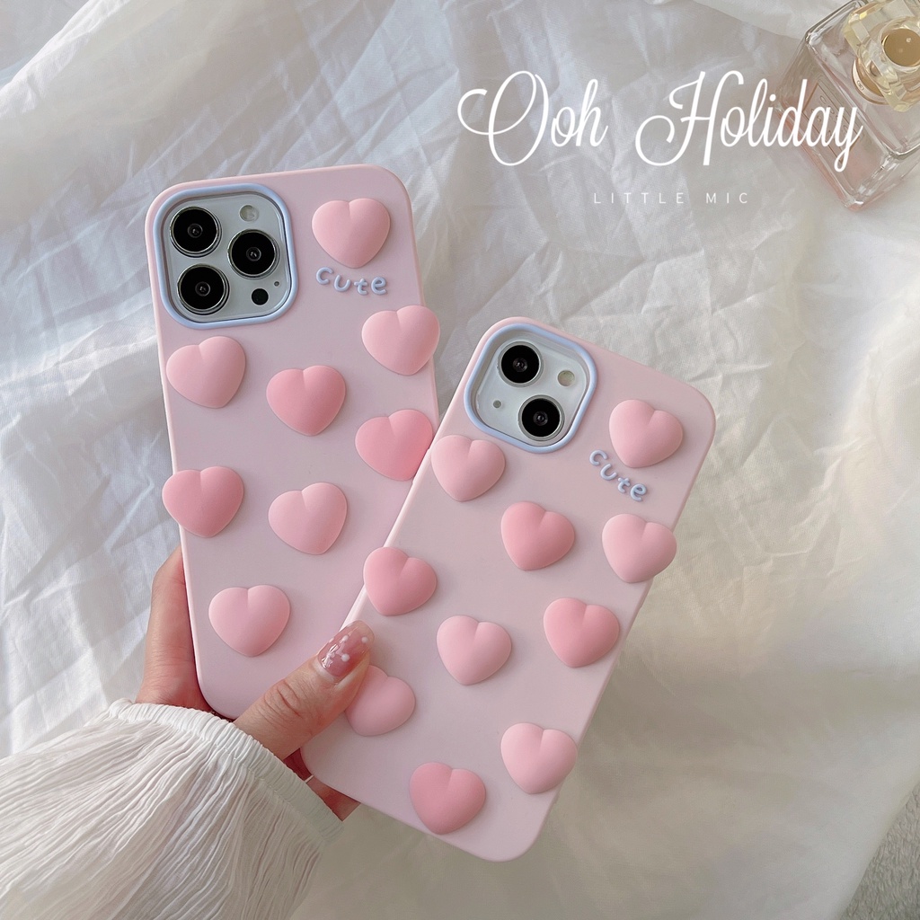 Ốp Điện Thoại tpu silicone Mềm Họa Tiết Trái Tim 3d Cho Iphone 12 pro max 11 pro max xs max xr x 13promax