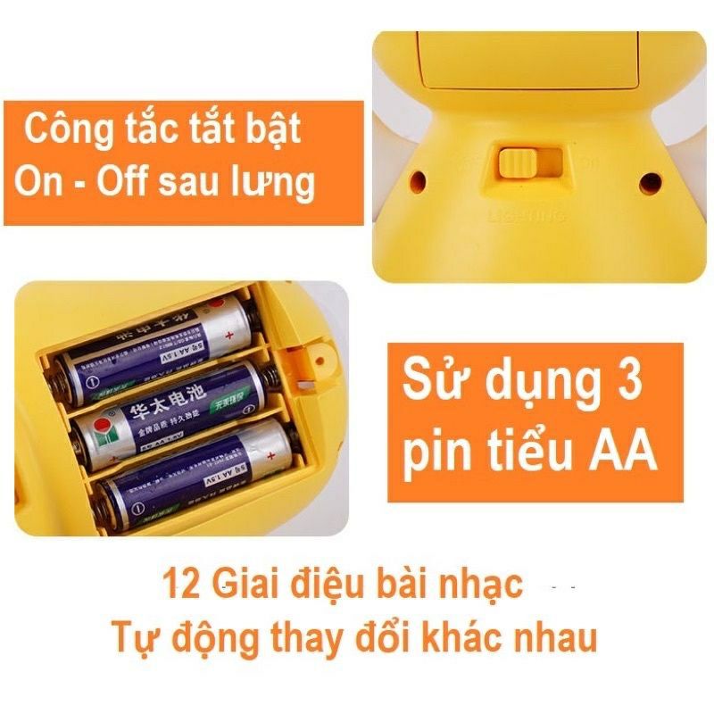 Đồ Chơi Vịt Nhảy Múa Phát Nhạc Có Đèn Cho Bé