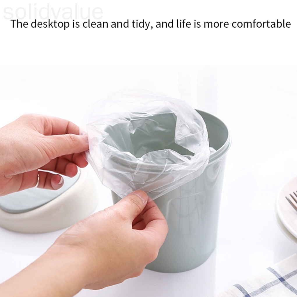 Thùng rác nhựa mini dạng nắp lật để bàn tiện lợi cho phòng khách và phòng ngủ