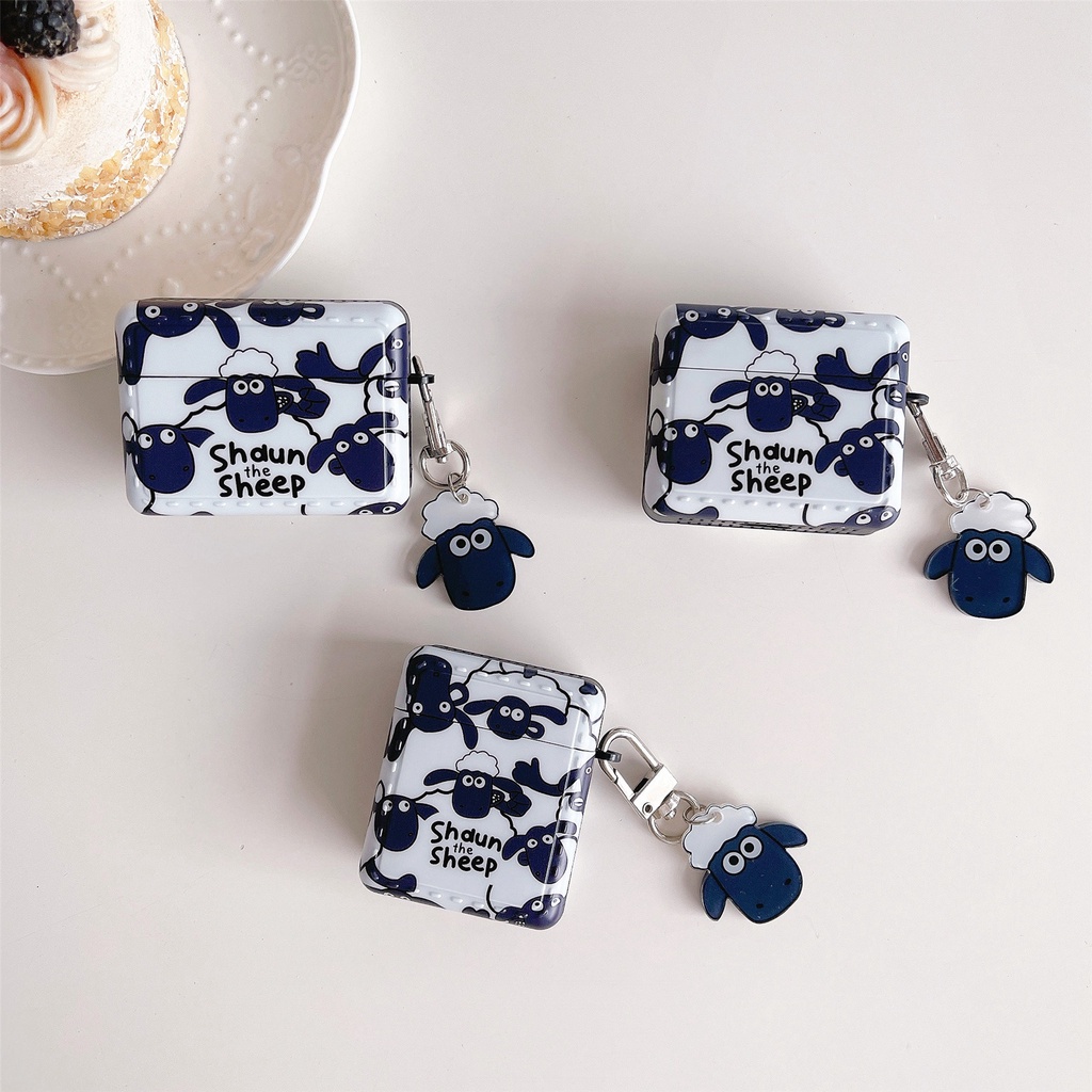 Vỏ Bảo Vệ Hộp Sạc Tai Nghe Bluetooth AirPods 1 2 pro 3 2021 gen3 Bằng Silicon Tpu Mềm Hình Chú Cừu Hoạt Hình Chống Rơi