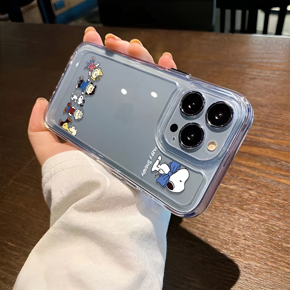 Ốp Điện Thoại Tpu Dẻo Trong Suốt In Hình Gia Đình Snoopy Cho iphone 14ProMax 14Plus 13 11 12 7Plus X XR
