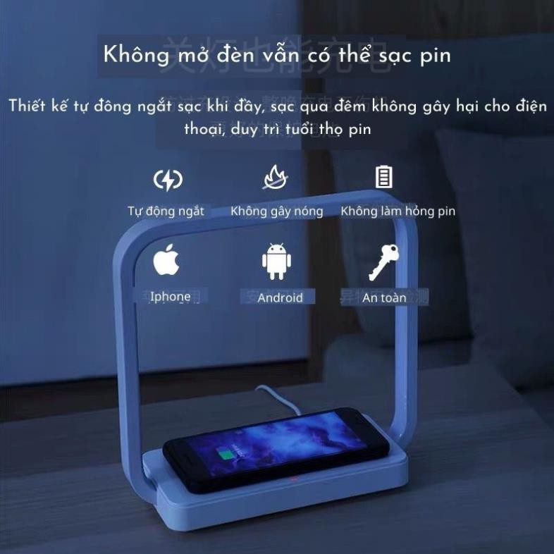 [CHẤT LƯỢNG CAO] Đèn ngủ kiêm đế sạc không dây IPHONE SẠC KHÔNG DÂY ANDROID ĐÈN NGỦ 2TRONG1 ĐÈN BÀN THÔNG MINH