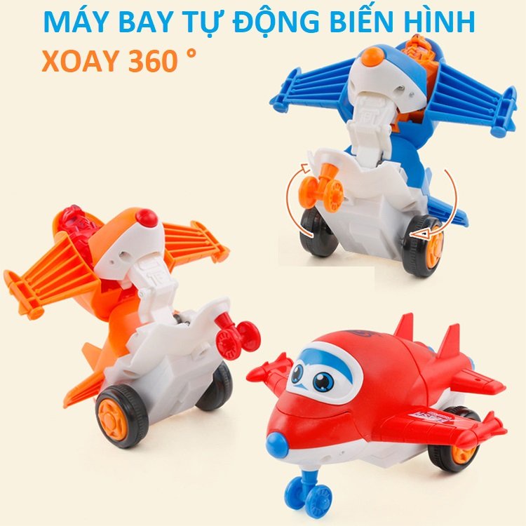 Máy Bay Biến Hình Thành Robot , Đồ Chơi máy bay, Ô Tô Chạy Đà Siêu Nhanh, Mượt cho bé trai và bé gái
