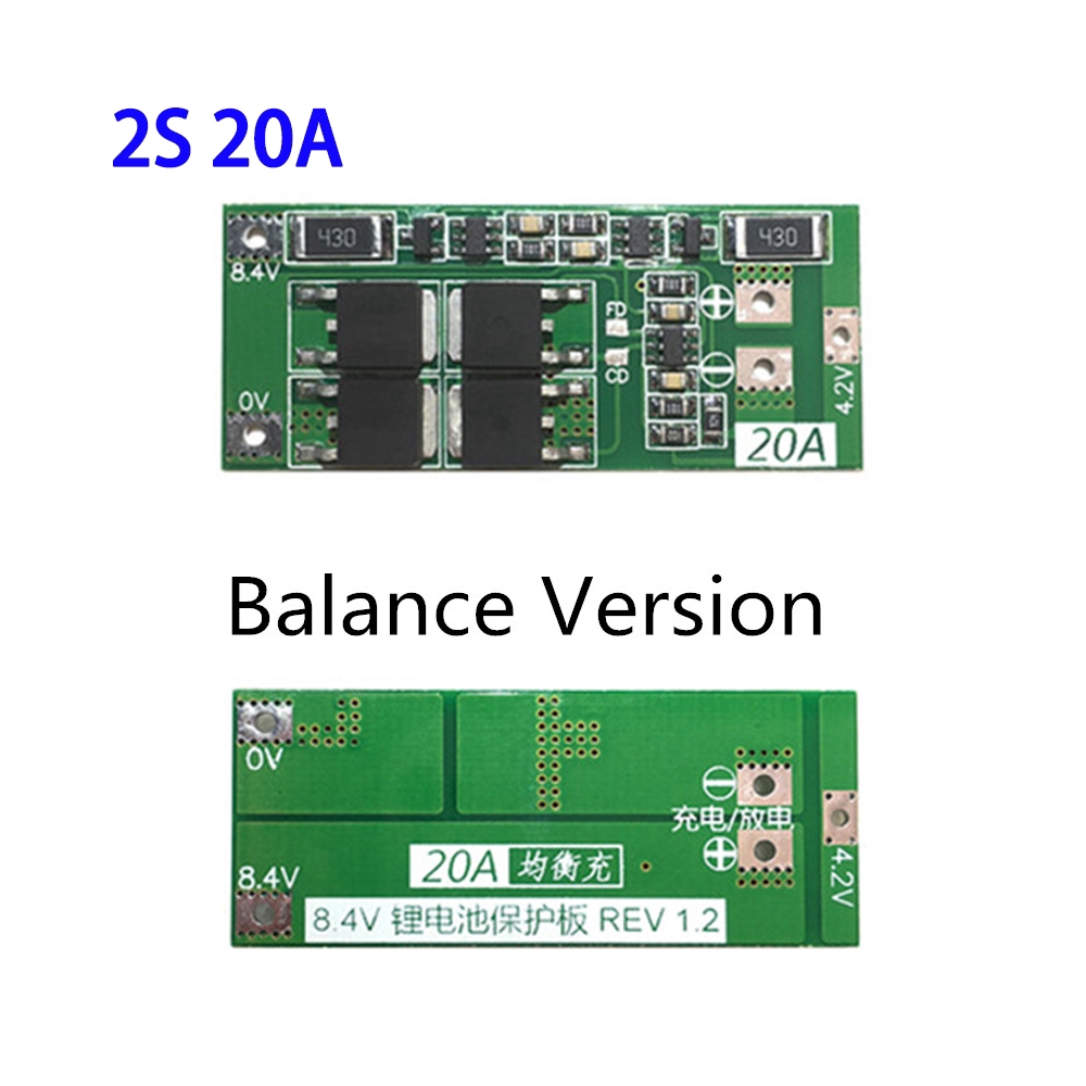 2S 20A Ban Bảo vệ Balance 18650 Lithium Li-ion Battery Charger BMS