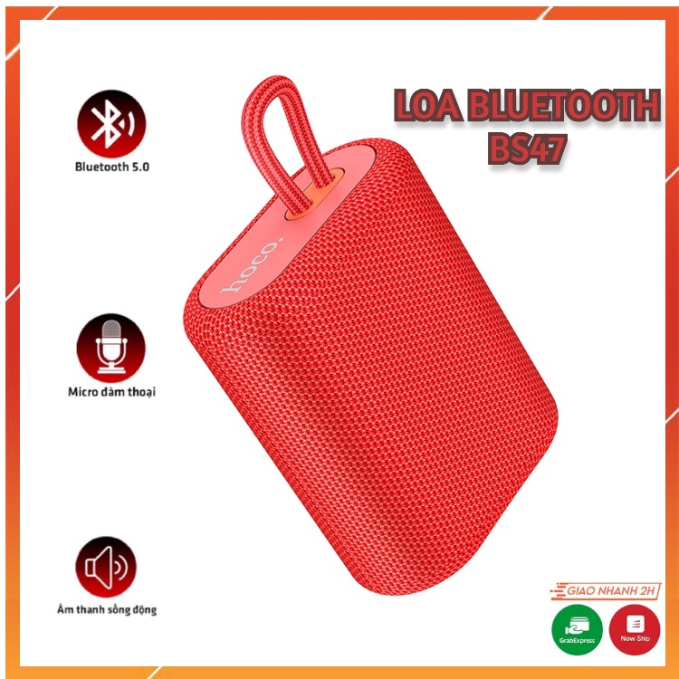 Loa Bluetooth Hoco BS47 Mini Wireless V5.0, Có Chống Nước IPX5 Hoco BS47 Thiết Kế Thể Thao Đẹp Mắt, Bảo Hành Chính Hãng.