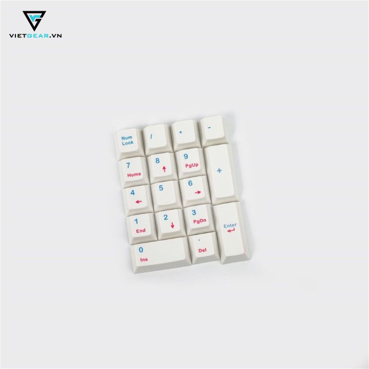 Bộ nút nhựa Cherry Sushi nhựa thick PBT in dyesub 121 nút tông mầu trắng