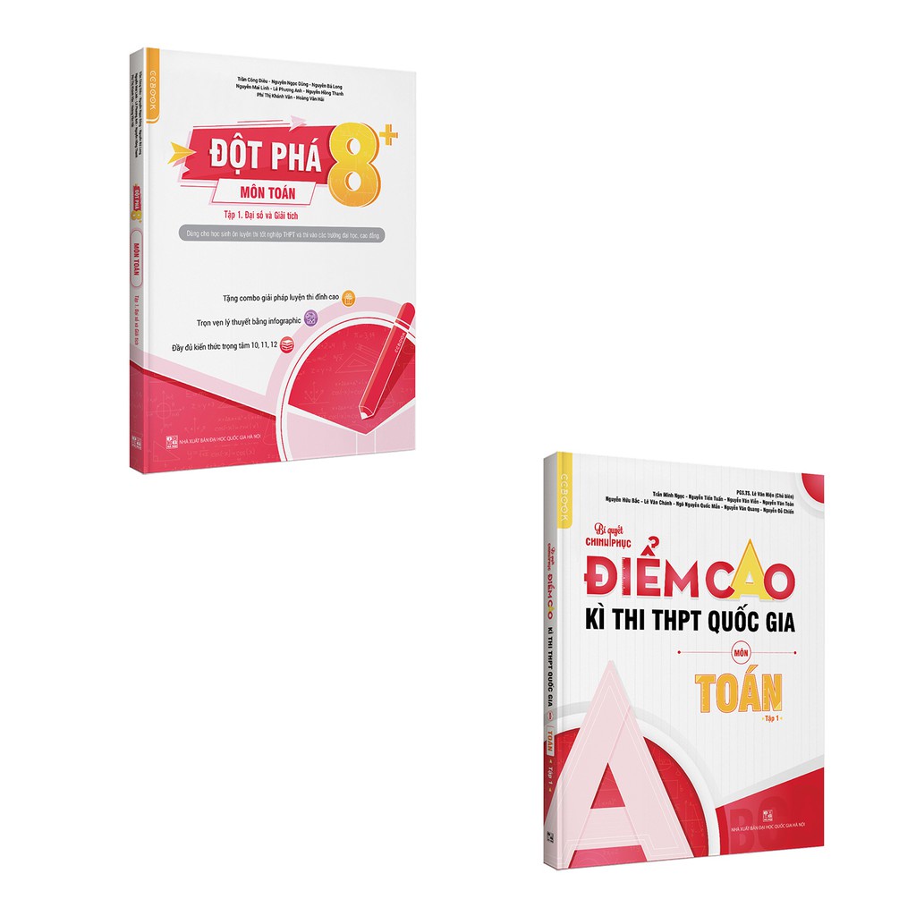 Sách - Combo Đột phá 8+ Chinh phục điểm cao thi THPT Quốc gia môn Toán tập 1 - Đại số và Giải tích