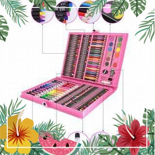 Hộp Màu Tập Vẽ Cho Bé 150 Chi Tiết Đa Dạng Màu Sắc Cho Bé Tập Tô,  Cho Bé Thỏa Sức Sáng Tạo, Món Quà Ý Nghĩa Cho Bé