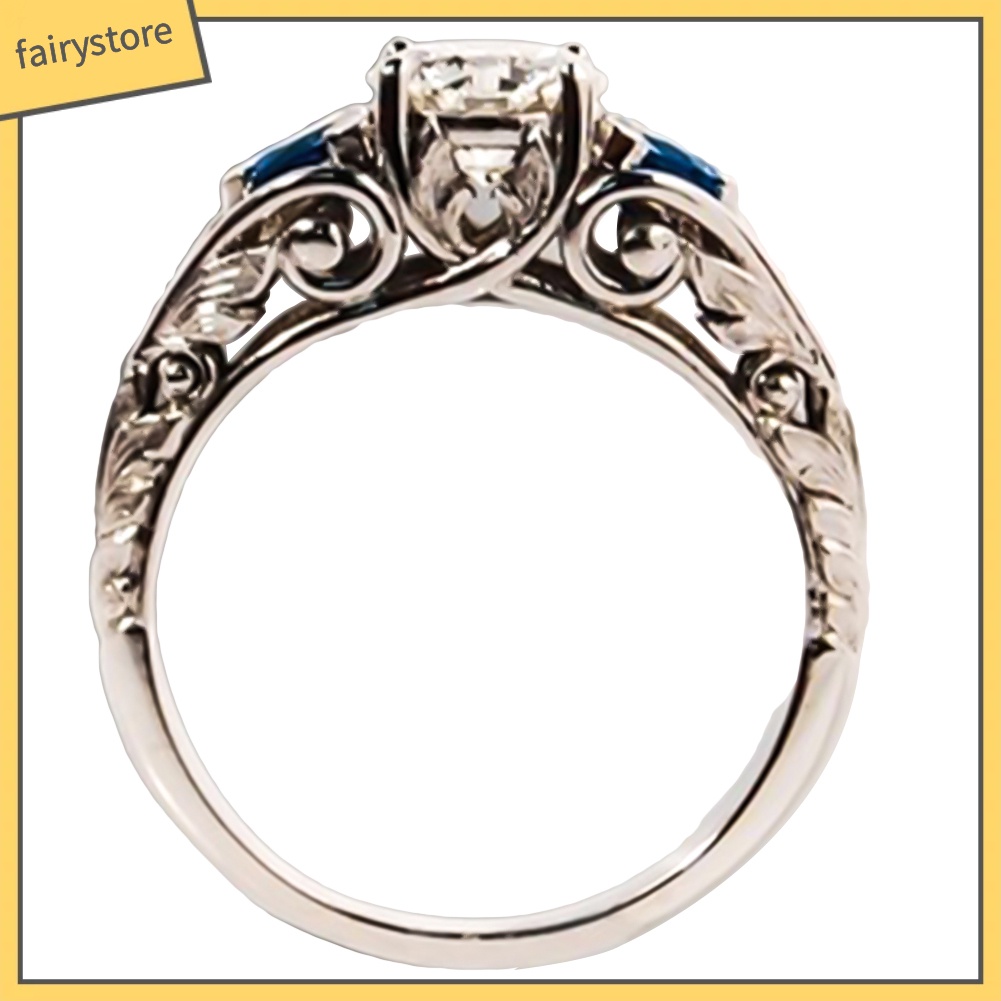 Nhẫn Hợp Kim Đính Đá Lấp Lánh Thiết Kế Thanh Lịch