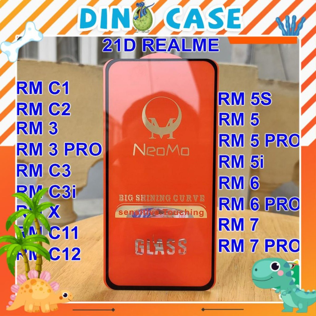 Kính Cường Lực Realme Full Màn 21D Neomo Realme 3,Realme 3 Pro,Realme C3,Realme C3i,Realme 5,5 Pro,5i,Realme 6,6 Pro