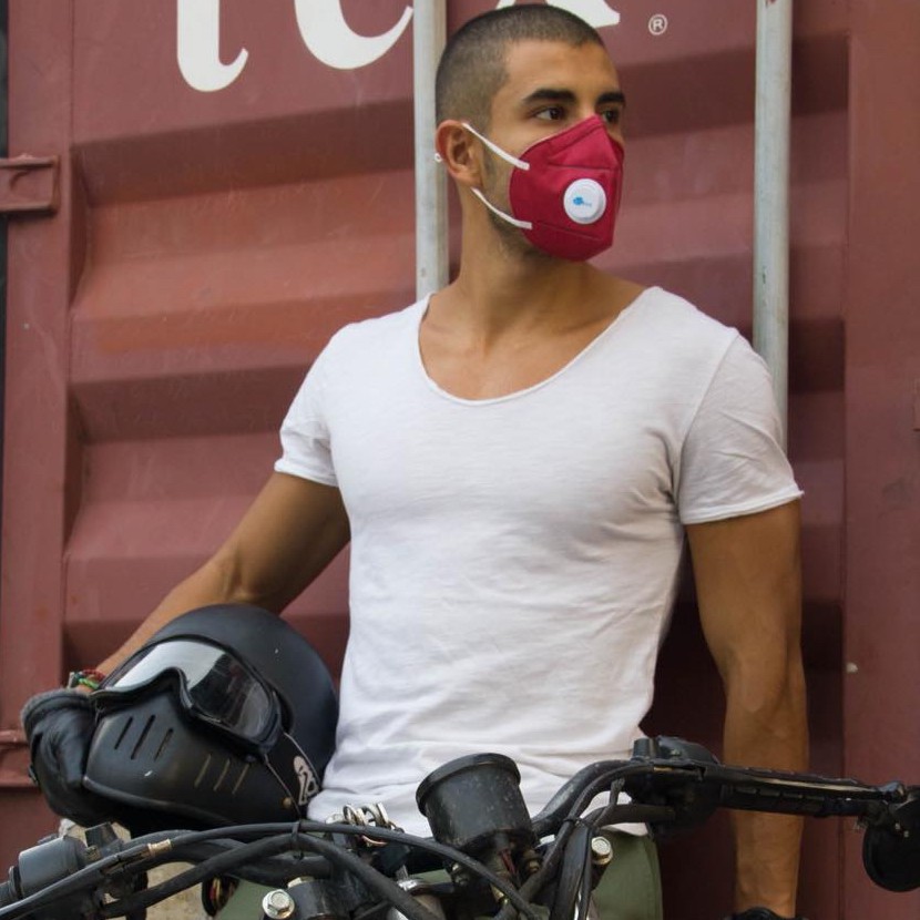 Combo 05 khẩu trang (size L) AQblue Moto - Motorbike Pollution Mask (5 khẩu trang cao cấp)