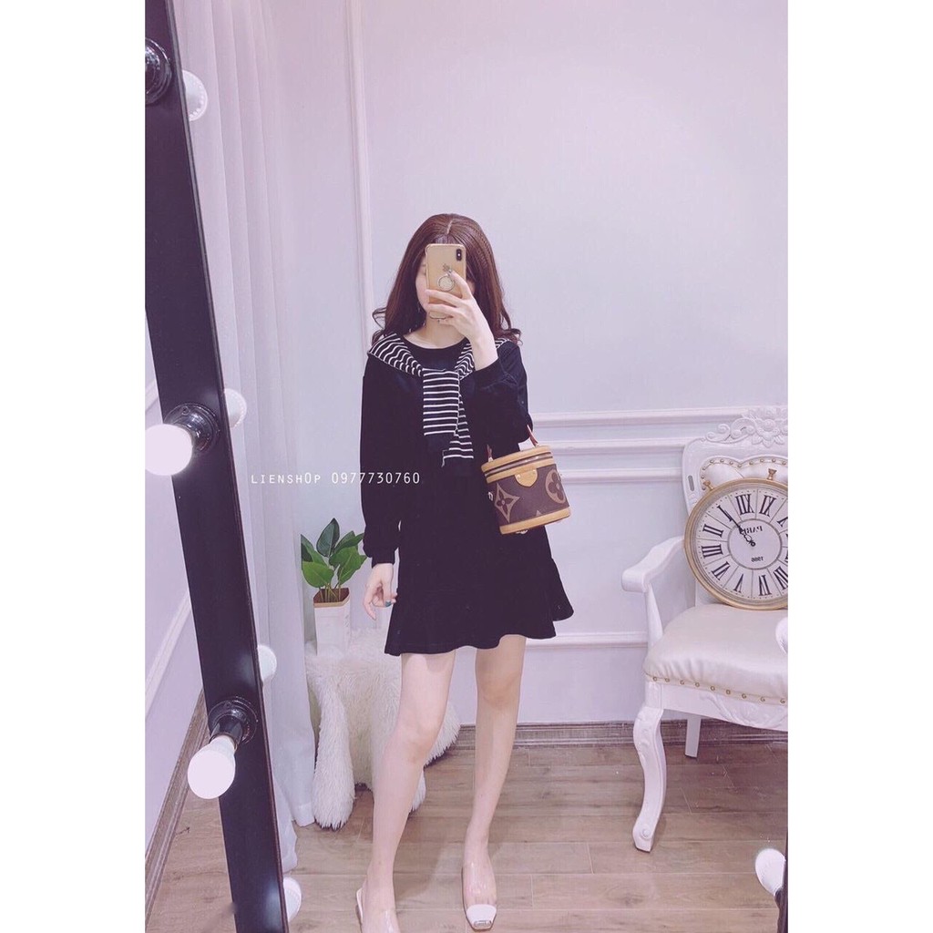 10.10 Sale Đầm thun cột nơ bèo. Có 1 màu. KÈm hình chụp thật 100%. Size dưới 55kg vừa. MUa nhanh kẻo hết nhaaaaa . .
