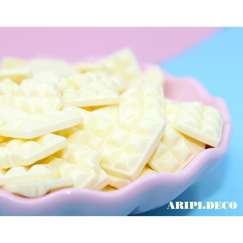 Charm Thẻ socola tí hon màu siêu ngọt B42/ Nguyên liệu làm slime resin trang trí