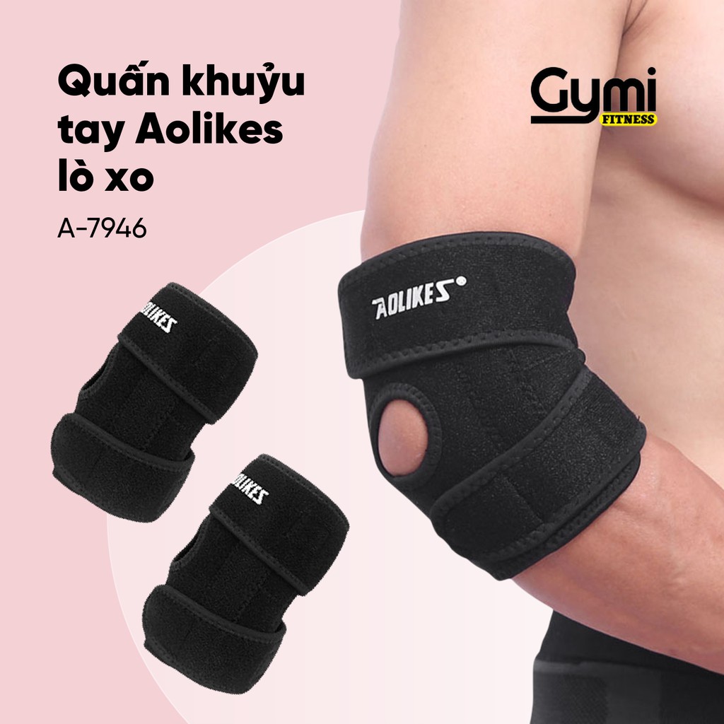 Đai Cuốn Bảo Vệ Khuỷu Tay Lò Xo Aolikes A-7946 | Đai Dán Khuỷ Tay Thể Dục Thể Thao Chính Hãng